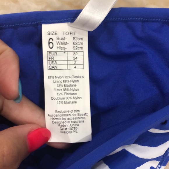 SEAFOLLY TidalWave bikini bottoms size 6 - Picture 10 of 16